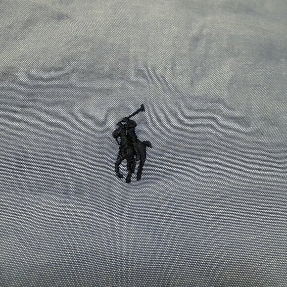 Vtg Ralph Lauren Classic Fit 100% Blue Button Down Lightweight Shirt Mens XL - Picture 2 of 5